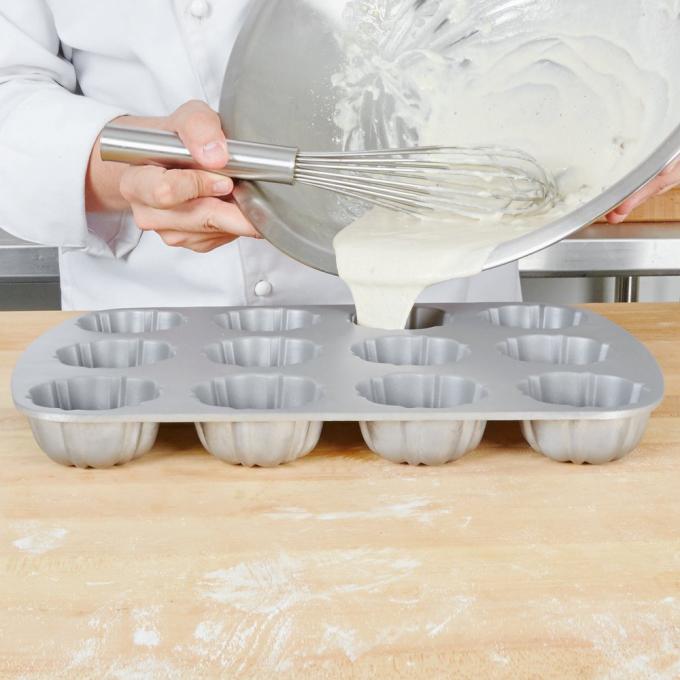 RK Bakeware China Foodservice NSF 12 Compartment Bundtlette Aluminum Muffin Cake Pan Commercial Grade 1