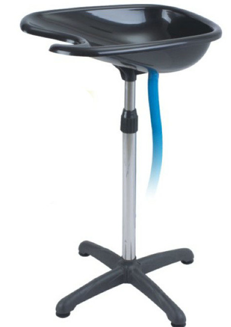 WT-6742 Black Hair Wash Basin , Salon Storage Cart Adjustable Height