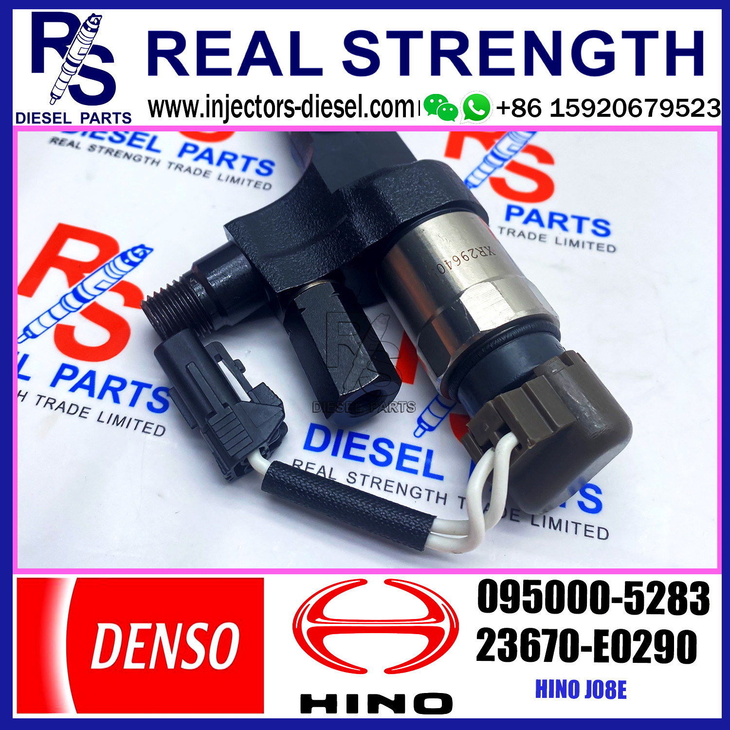 Original fuel injector 095000-5280, 095000-5283, 095000-5284 23670-E0291, 23670-E0290 for HINO J08E