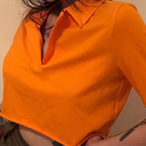 OEM maufactory European and American style polyester v-neck women's new basic foundation looseT -shirt
