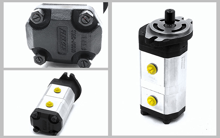 60086040 Hydraulic Double Gear Pump , P097-16 High Pressure Hydraulic Gear Pump