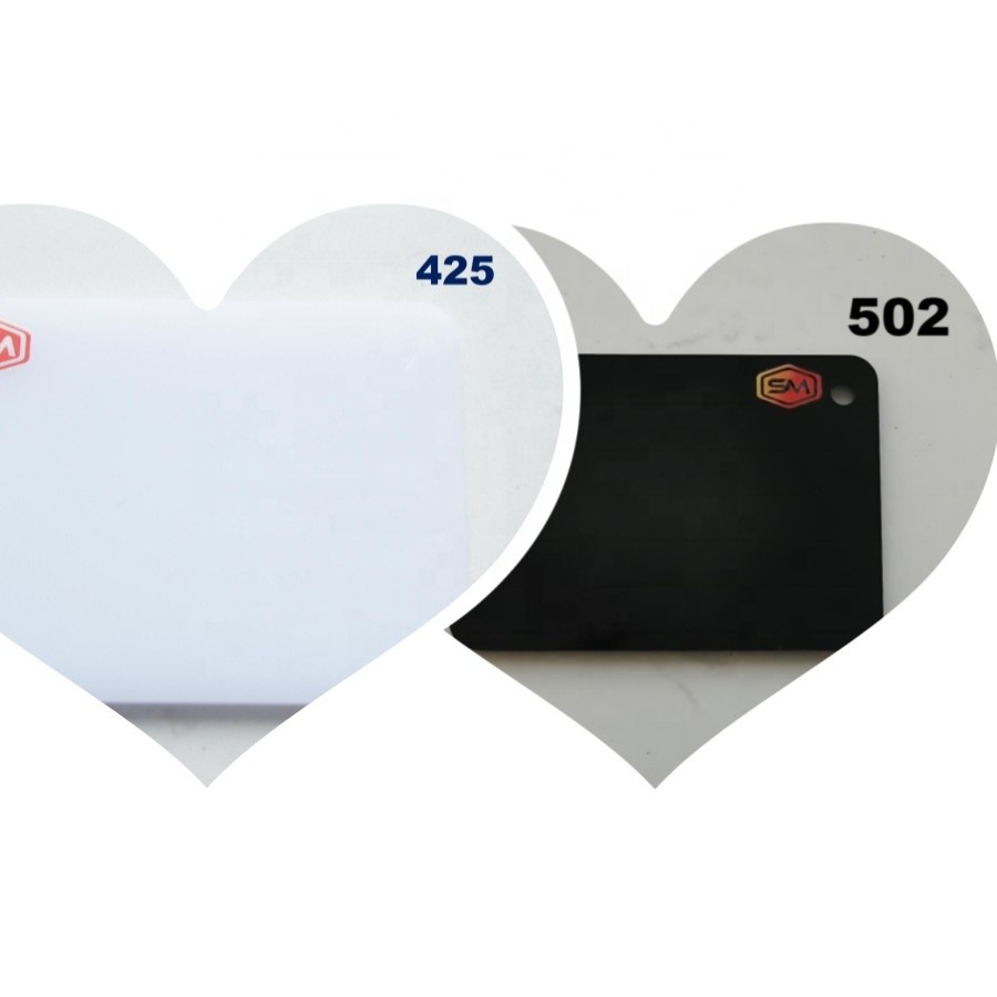 Custom Size Solid Milky White Flexible Cast Colored Acrylic Sheet Plastic Board