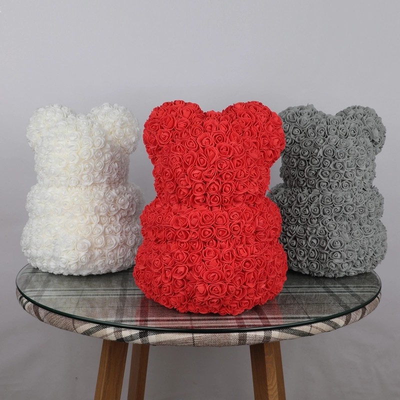 Cheap Price Hot Selling Teddy Bear Made Out Of Roses Valantines day gift
