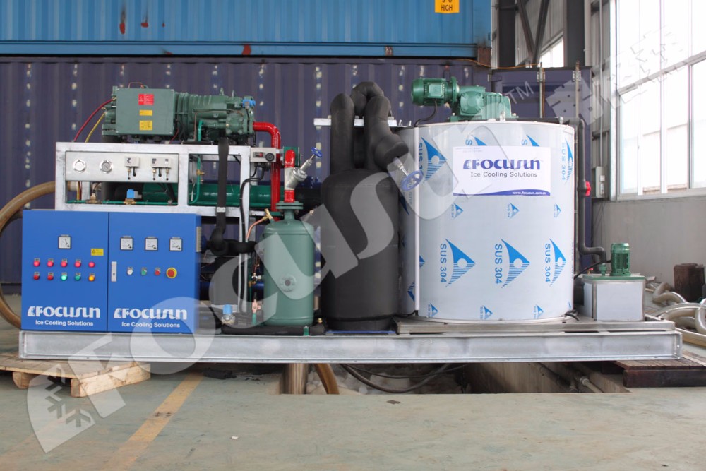 Water Cooling Seafood Cooling Seawater Flake Ice Maker Machine in Harsh Environments