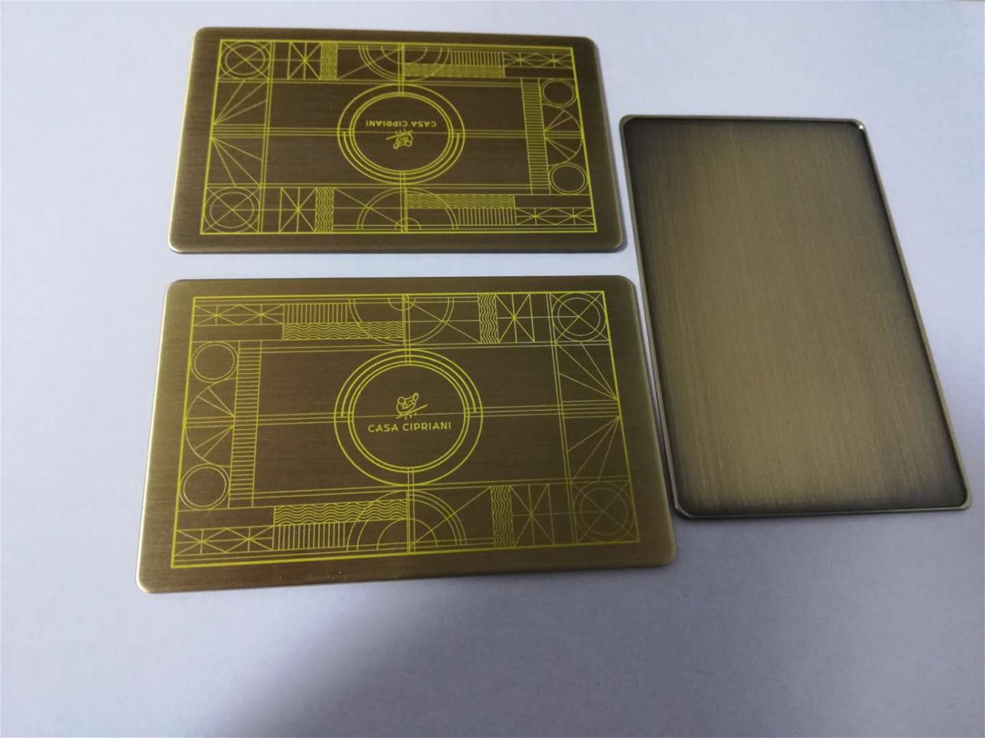 Custom Brass Bronze Metal VIP Member Cards With Big Chip Slot