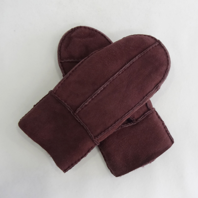 Wholesale cheap shearling mitten sheepskin gloves