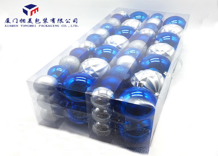 Clear PVC Packaging Boxes For Christomas Decoration A Handle On Top Hard Plastic Box