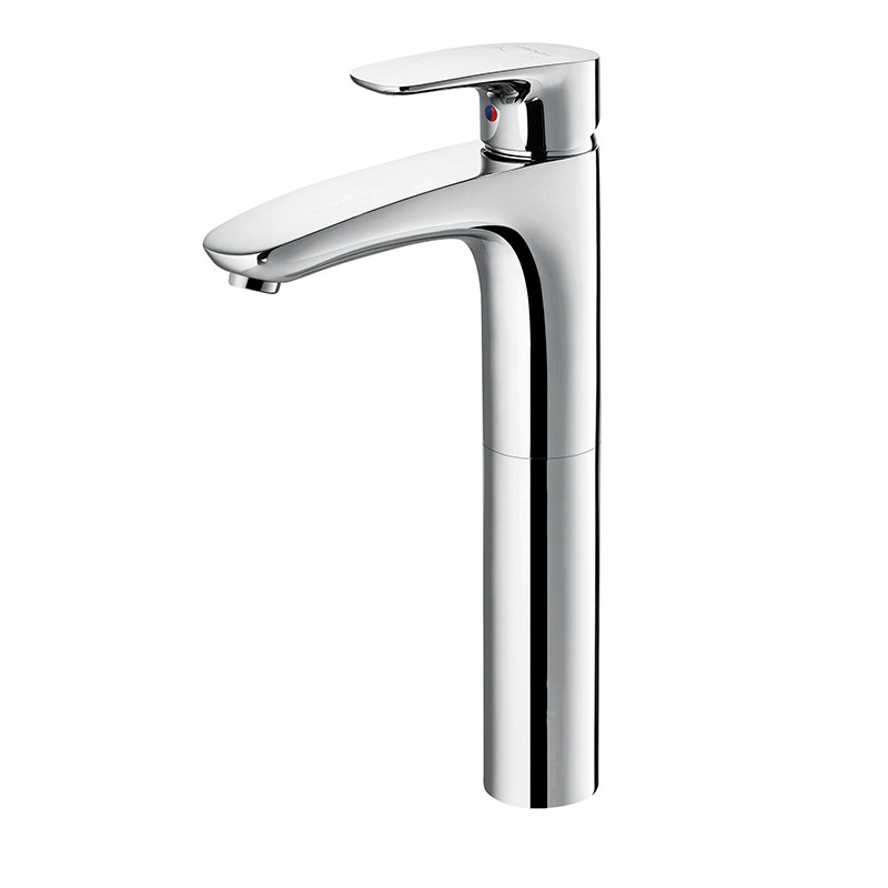 F1L9028C Single Handle Basin Mixer Faucet , Brass Chrome Tall Basin Mixer Tap