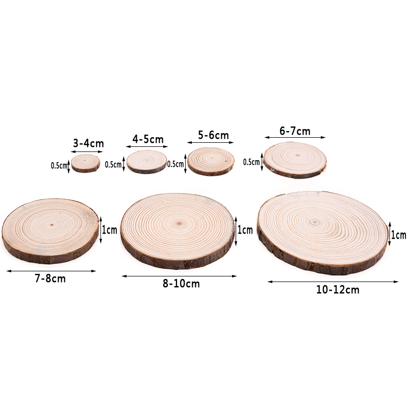 Bark Log 12cm Unfinished Wood Crafts Natural Wood Slices