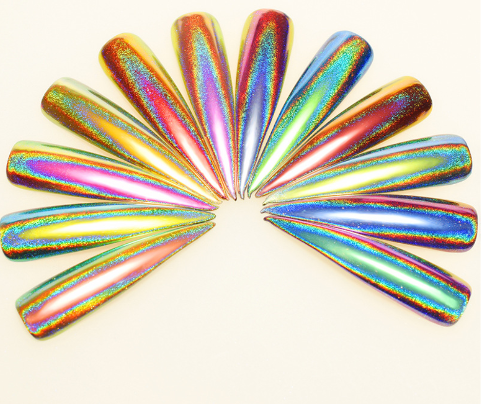OEM/ODM Yes. Holographic Nail Powder for Poleyster Nails High Standar