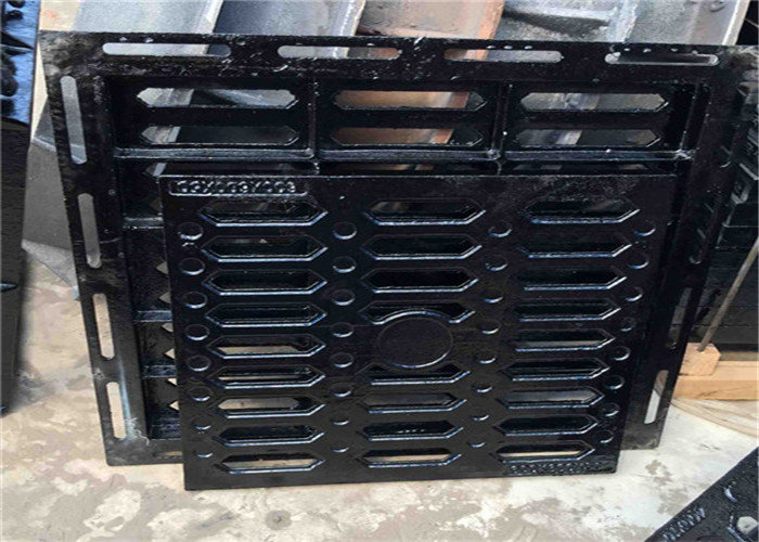 Square Cast Iron Gully Grid Drain Cover Anti Rust 500mm X 500mm X 50mm