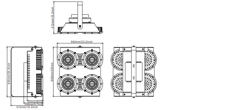IP67 40W Industrial Explosion Proof Light High Temperature Remote Control Smart Water Proof