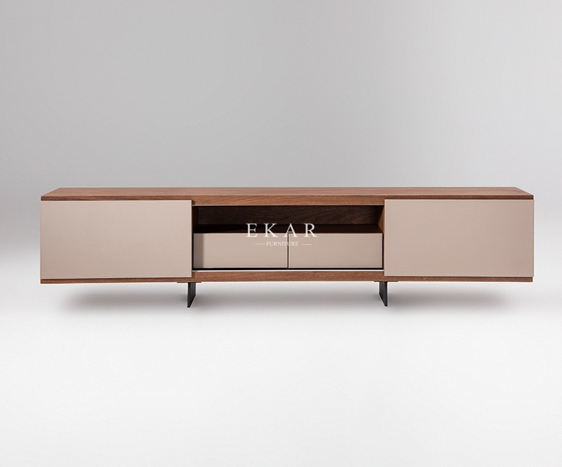 Fashion Sliding Door Simple Wood Modern Tv Stand