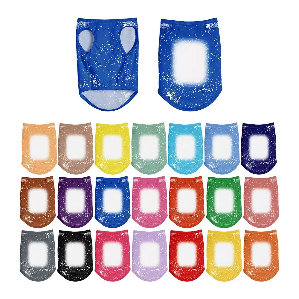 Multicolor Tie Dye Sublimation Dog Clothes Sublimation Blank Dog Shirts