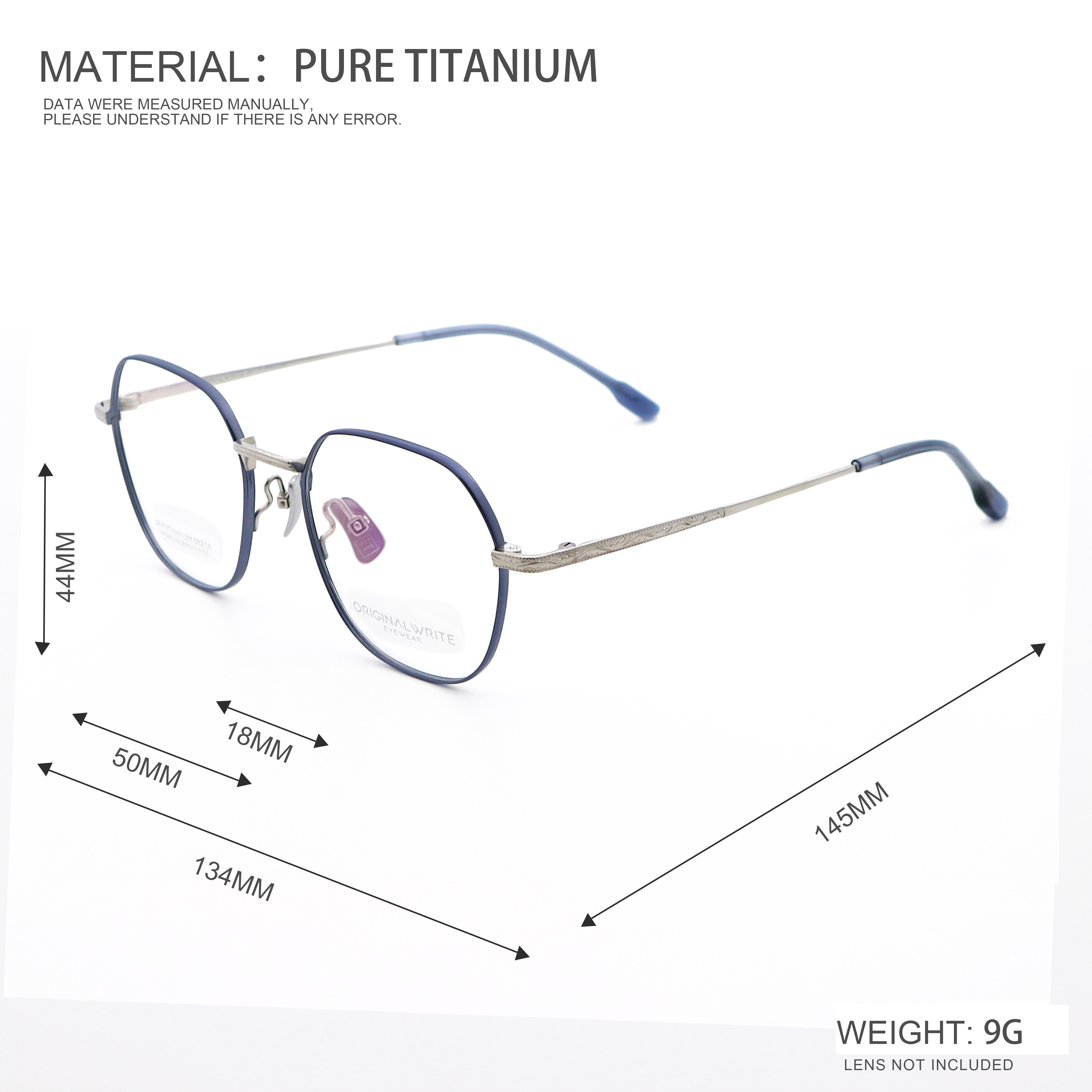 Spectacle Titanium Frames Pure Titanium Glasses Frame Comfortable