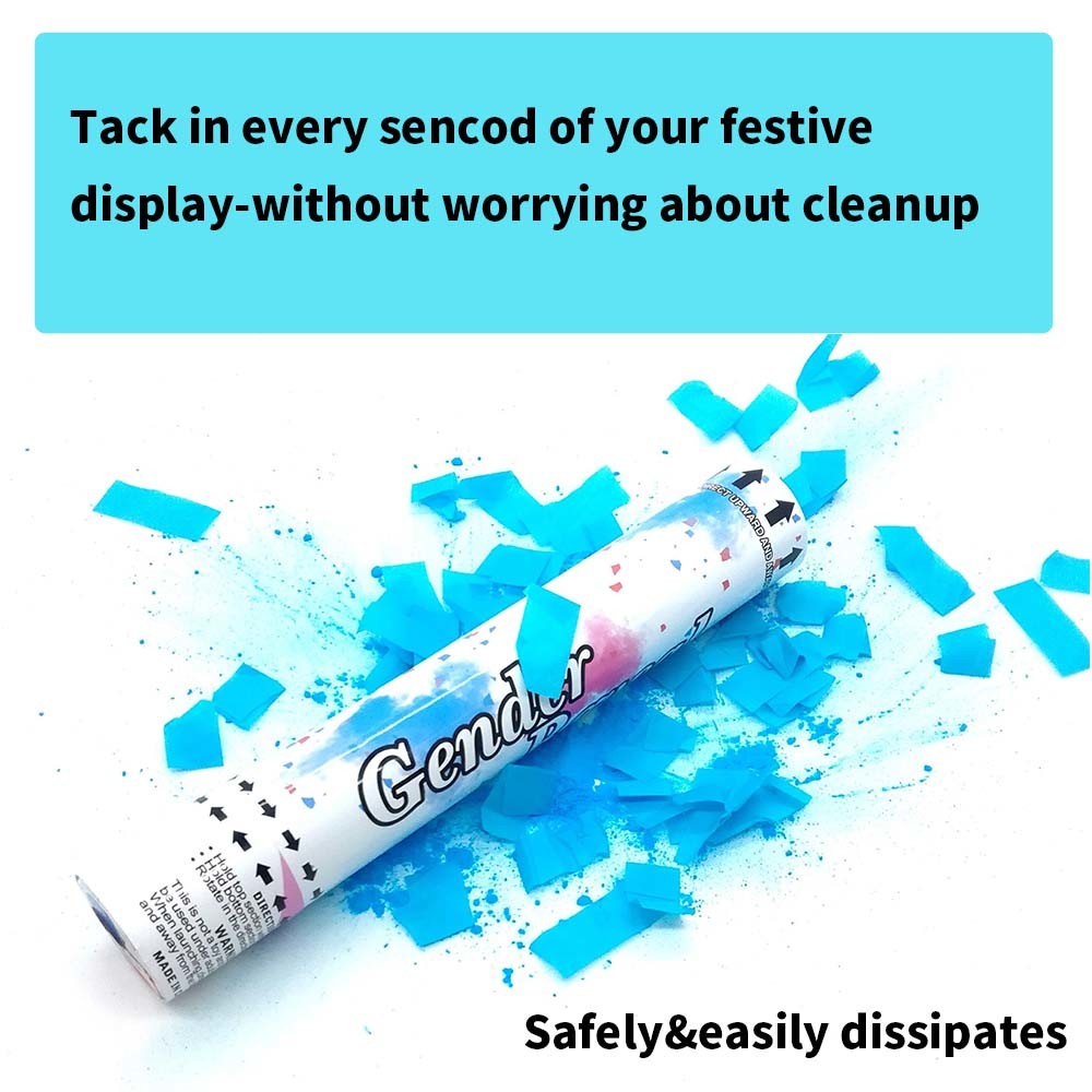 18" Eco-friendly Gender Reveal Cannon Biodegradable Flameproof For Baby Shower Party Supplies