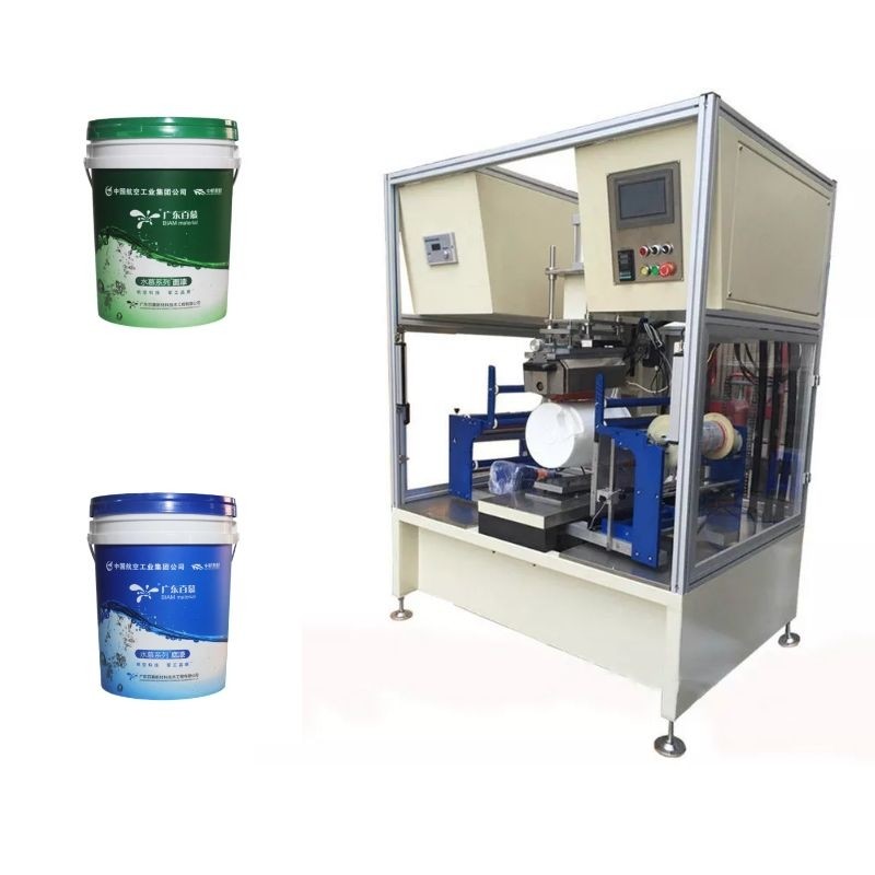 Servo Controlled Heat Transfer Printer Machine 720pcs/h Paint Bucket Printing Machine