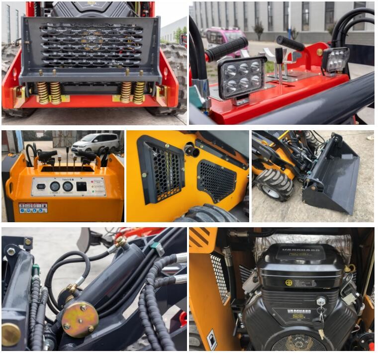 Multifunctional Air Cooled Hydraulic Crawler Skid Steer Loader With Attachments