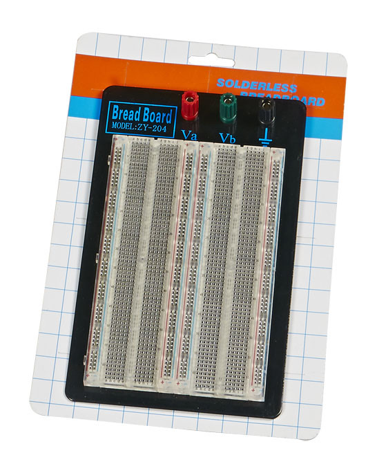 Testing Transparent Breadboard Prototype 1660 Point Solderless Bread Board
