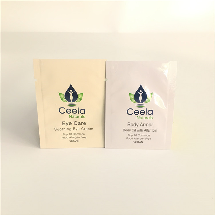 Heat Seal Aluminum Foil Bags Plastic Sachet For Skin Care Sample Facial Cream