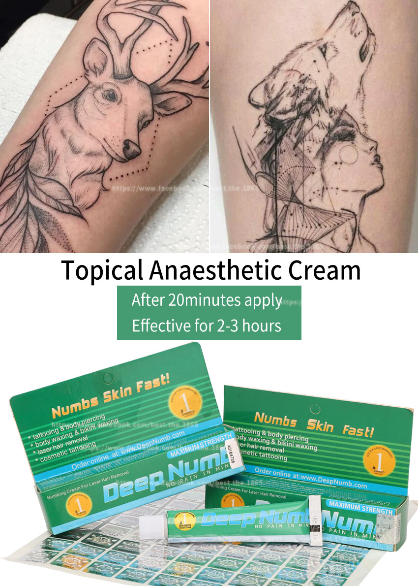 TKTX Deep Numb Anesthetic Lidocaine Tattoo Cream 10g Stop Pain Apply 20 Mins Effect Lasting For 3 Hours