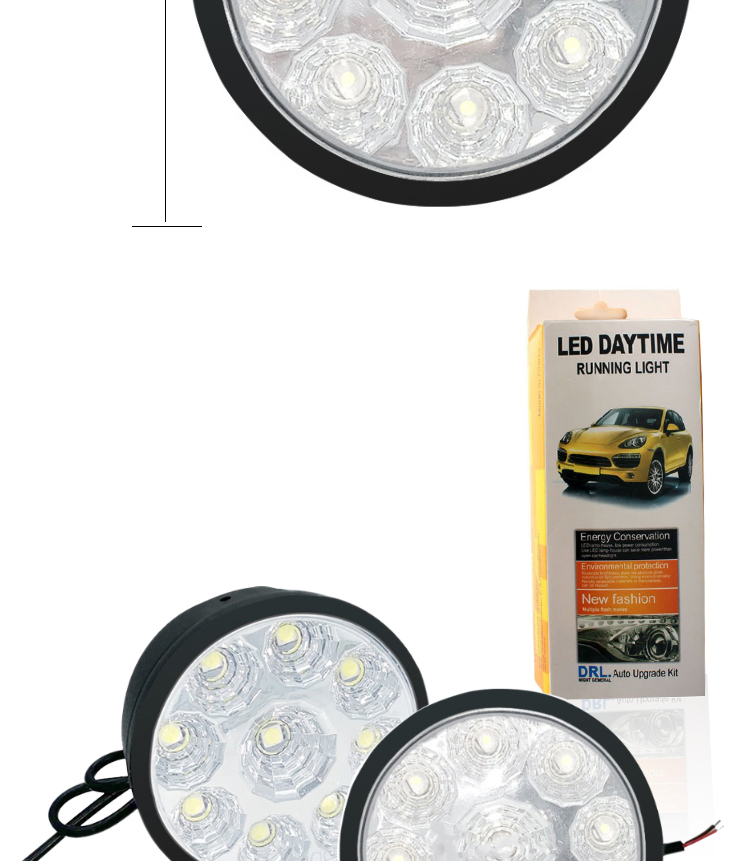 12V 5050 Driving Car Fog Lamp Led Bulb Round Led Daytime Running Light