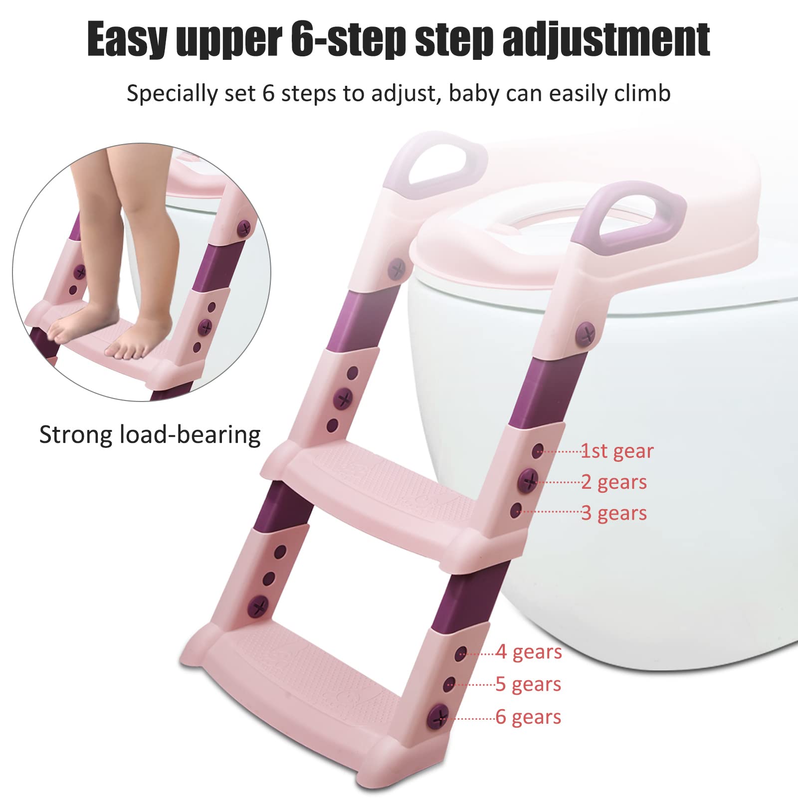 1-10 Years Old Children'S Baby Potty Training Ladder Step Up Seat Customized Logo