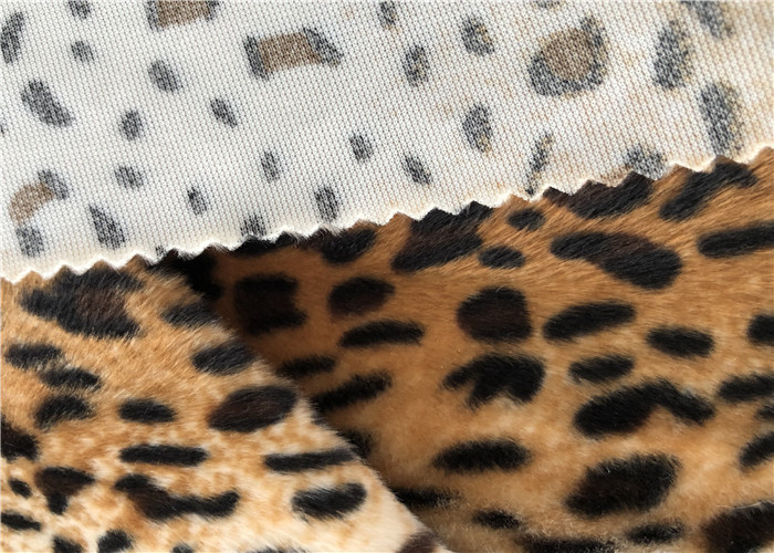 S Wave Animal Printed Velboa Sofa Velvet Upholstery Fabric 100% Polyester