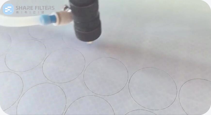 polyester filter disc by laser cut