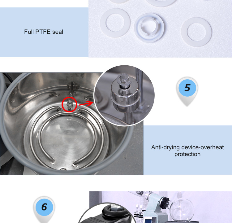 PID temperature control LCD control 5l Rotary Evaporator