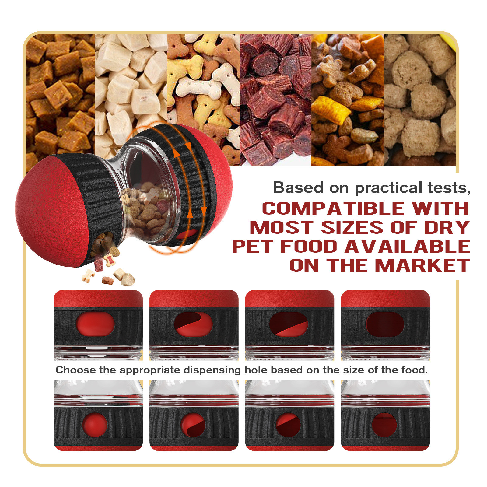 Interactive Rotating Treat Dispenser Dog Toy – Keep Pets Engaged, Durable Plastic, Bulk Pet Supplies