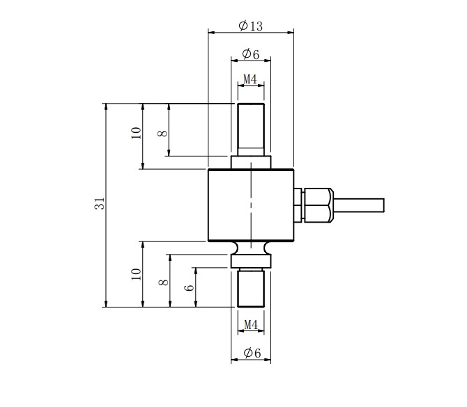 50-1000n Tension Compression Force Sensor 0.5% Miniature Load Cell Sensor