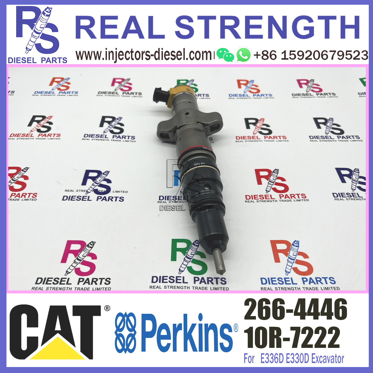 Construction Machinery Parts High Performance Common Rail Diesel C9 Injector 266-4446 For Cat Excavator Fuel Engine