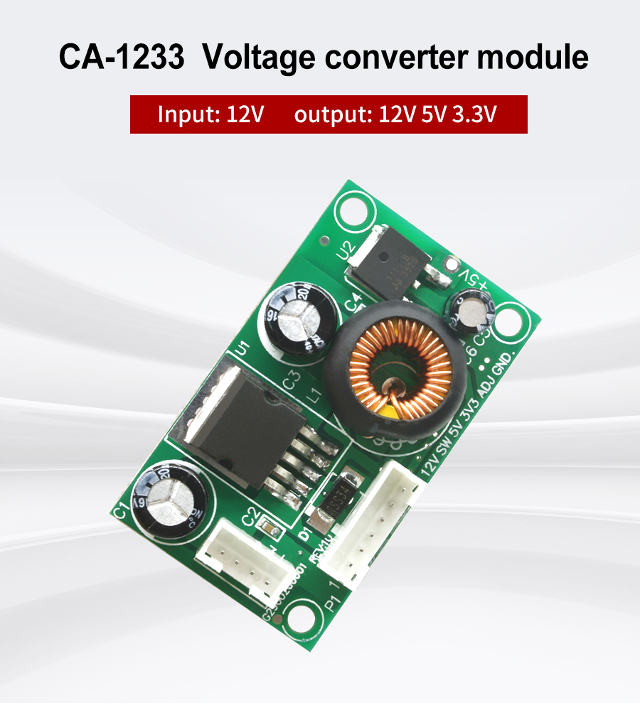 CA-1233 DC Converter Board 12V 5V 3.3V Step Down Power Module with Standard Date Code
