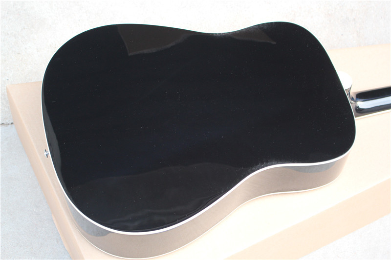 Wholesale custom 41" cherry red/black hummingbird acoustic guitar with rosewood fretboard,Can add fishman pickups