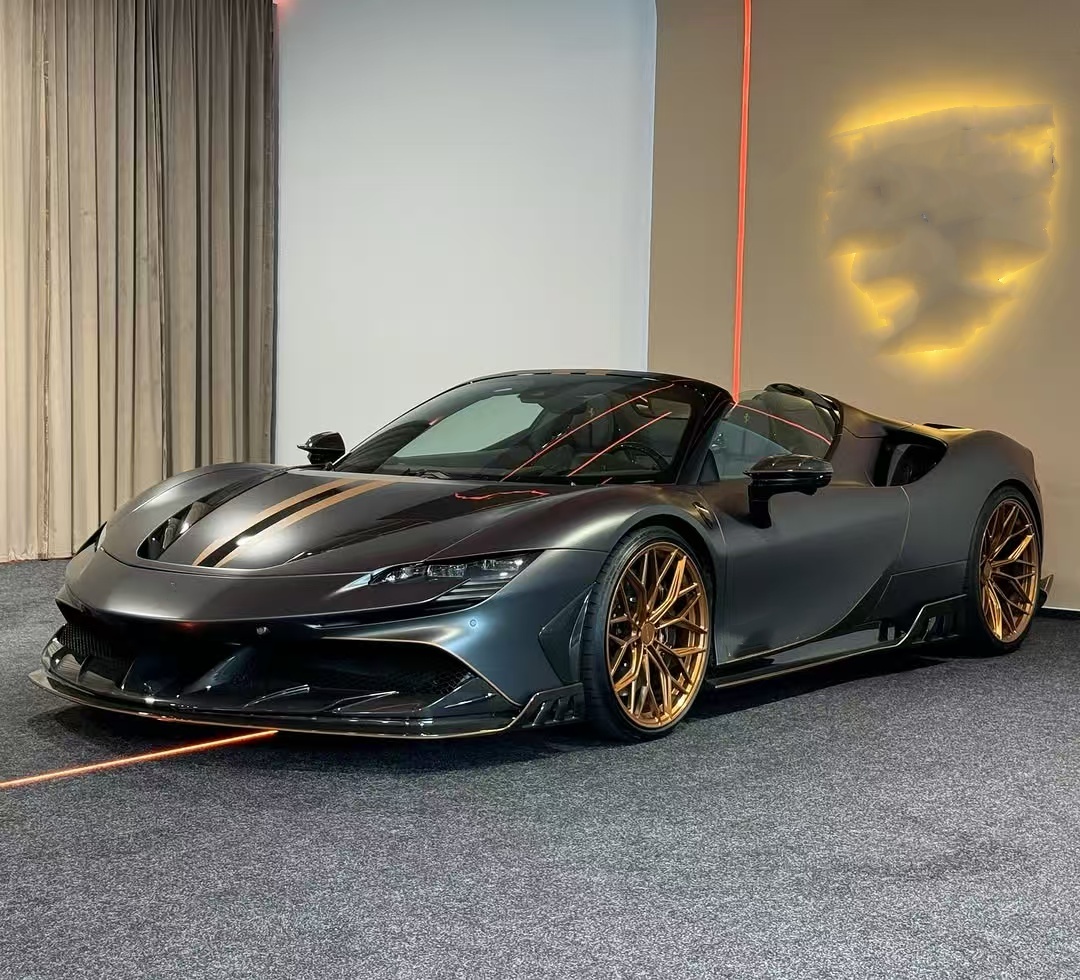 Ferrari SF90 Carbon Fiber Body SF90 KY PP Plastic Diffuser Spoiler Side Skirt Body Kit