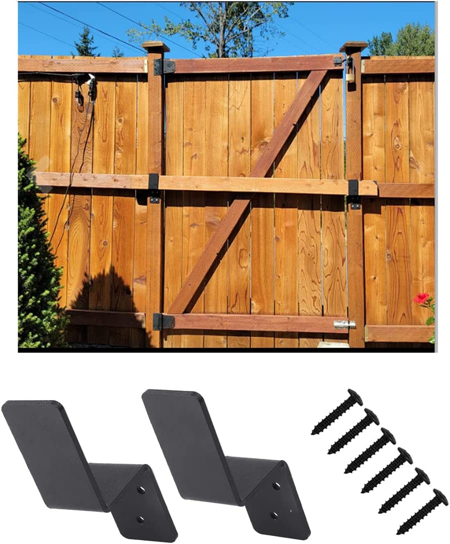 Wood Frame Mounting Connector Black Steel Z Bracket with Powder Coating