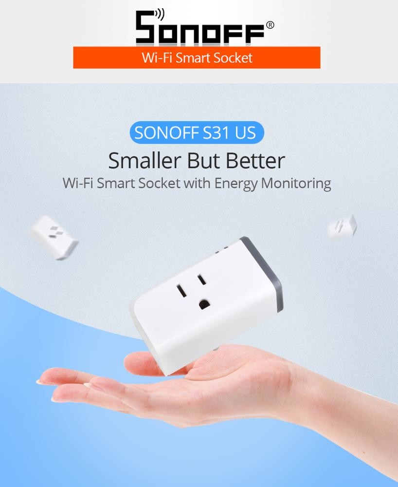 Sonoff US 16A Mini Wifi Smart Socket Home Power Consumption Measure Monitor