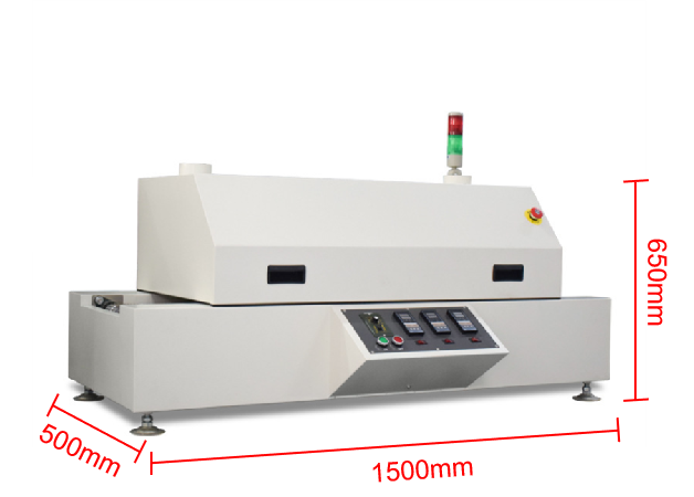 Three Zone Reflow Oven Machine Led Reflow Oven High Heating Efficiency Energy Saving