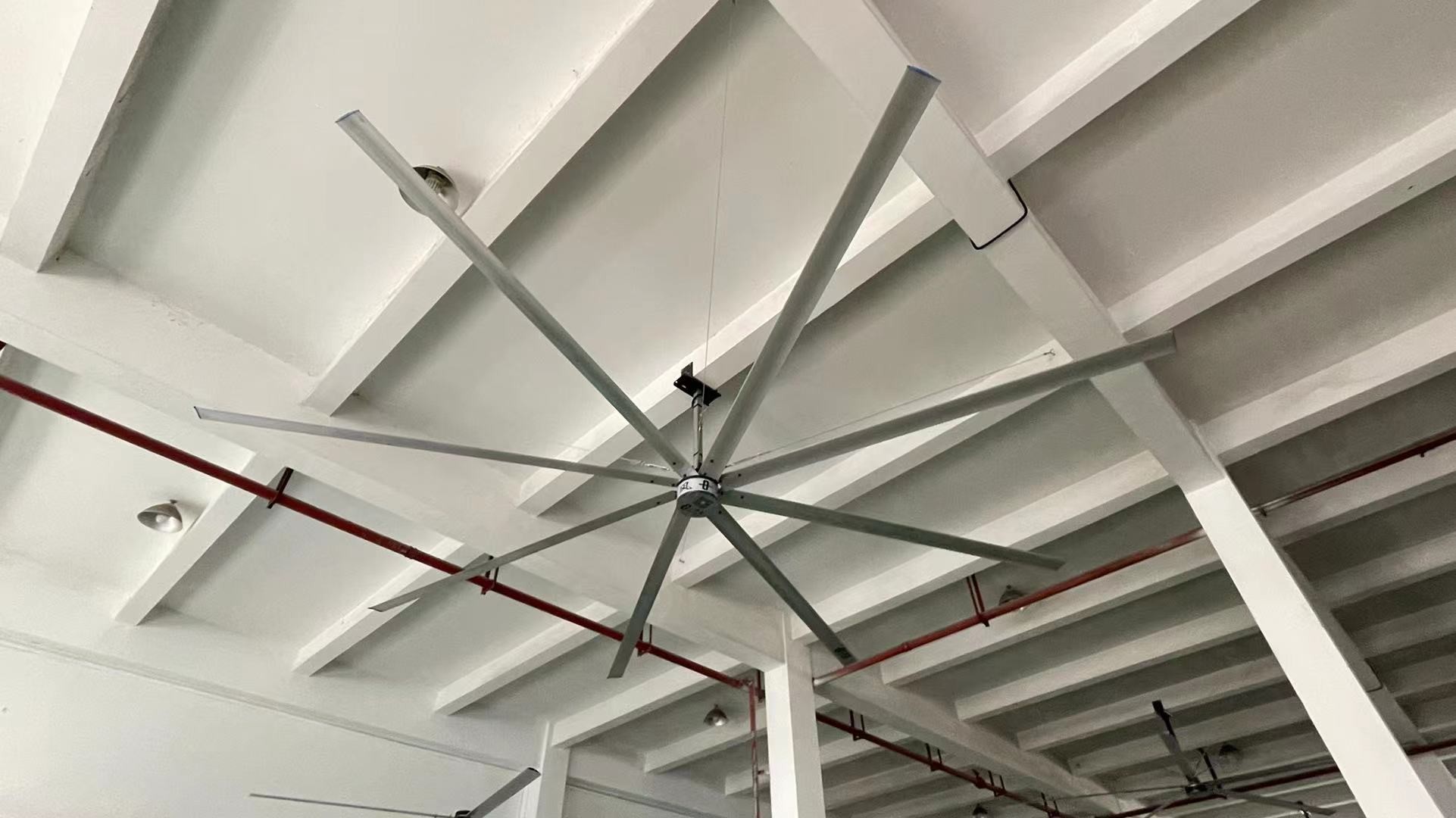 Aluminum Alloy 24ft Industrial Ceiling Fan 2KW For Ventilation Cooling