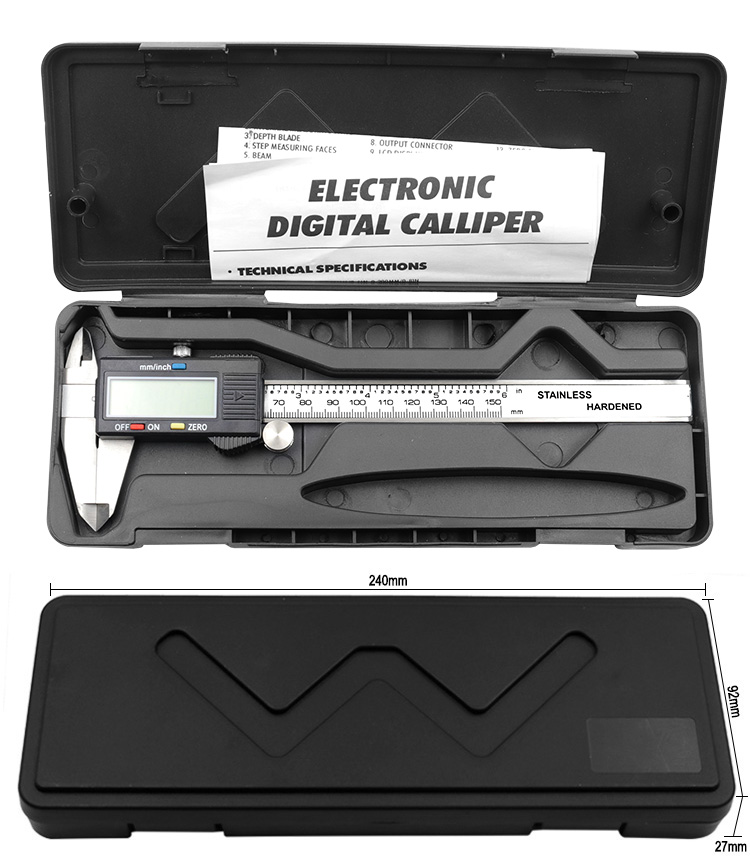 6 Inch 0-150mm Electronic Stainless Steel Digital Vernier Caliper