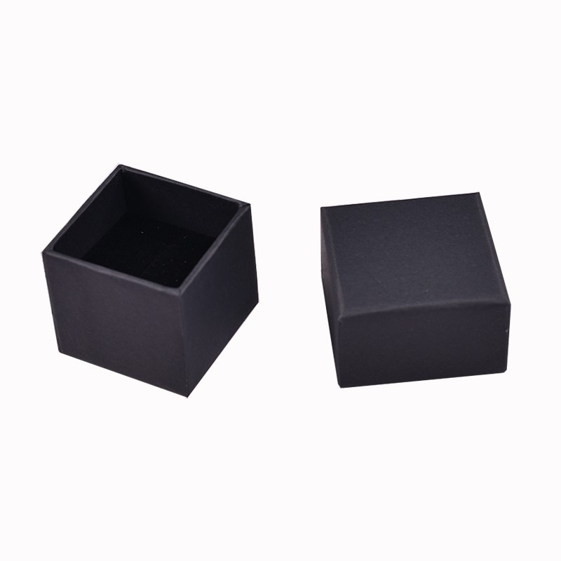 Eco Friendly Recycled Gift Packaging Black Brown Kraft Paper Jewelry Boxes