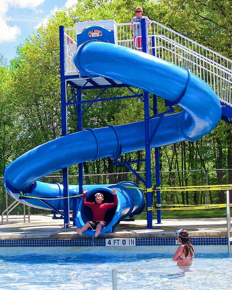 Outdoor Playground Swimming Pool Game Accessories Fiberglass Slide Set for Children