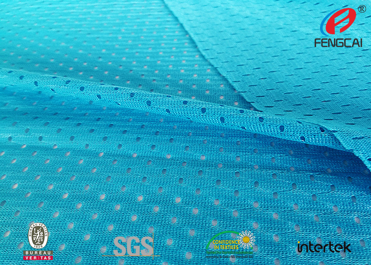 100% Polyester Durable Breathable Sports Mesh Fabric For Soccer Uniforms / Shorts