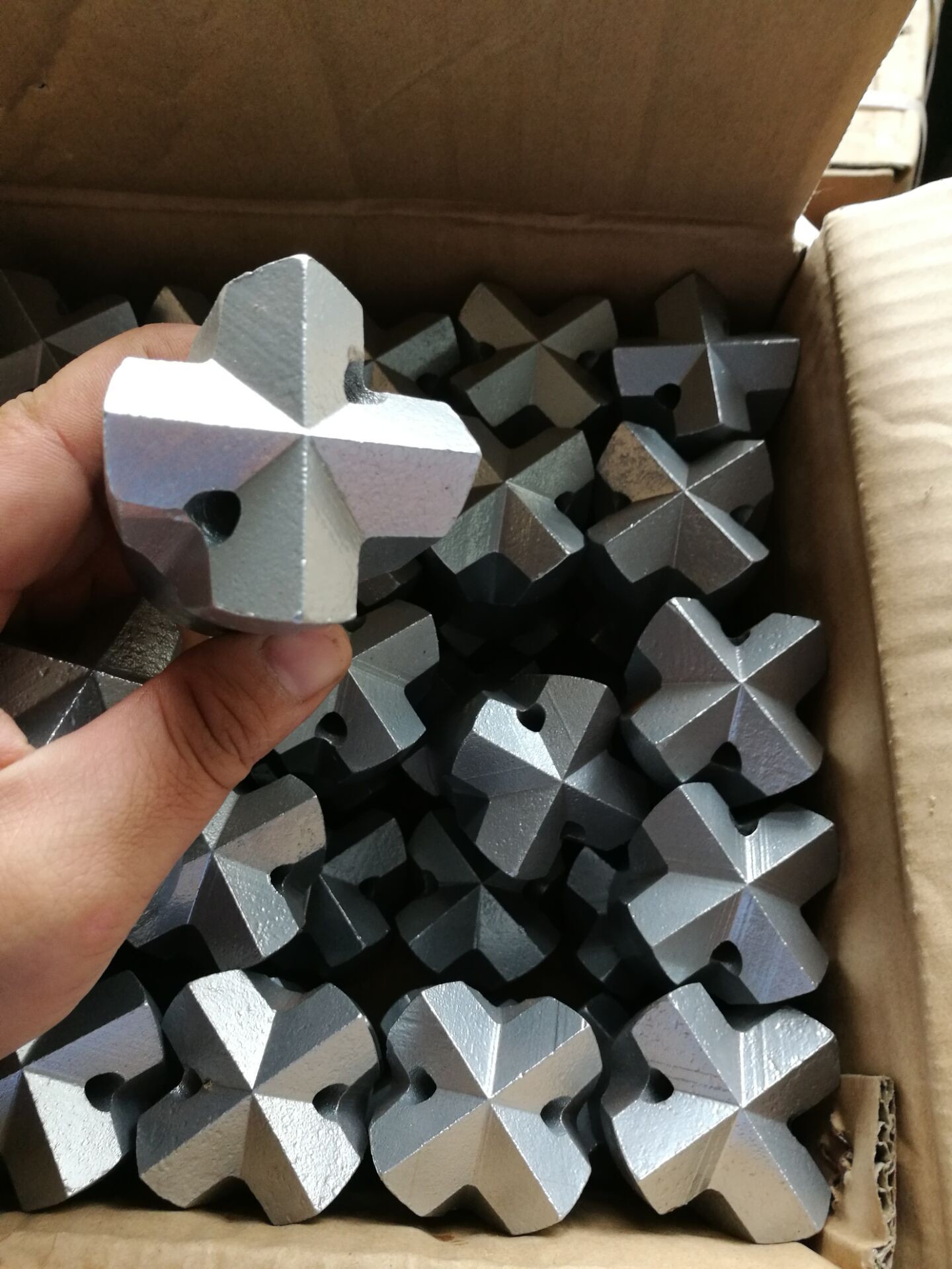 Hard Rock Drilling Cross Bits , Tungsten Carbide Button Drill Bit H25 / R25 / R32