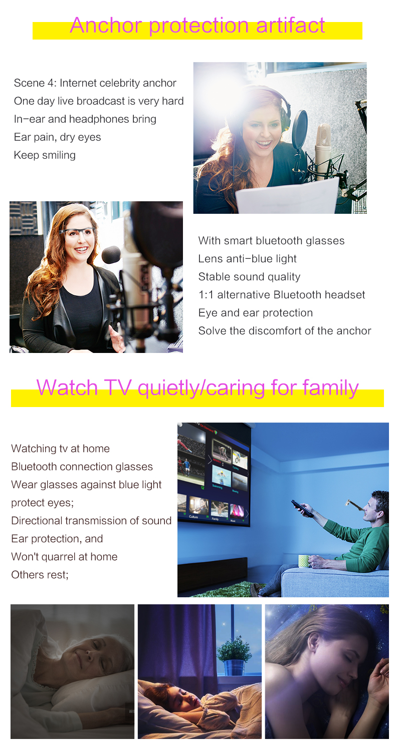 Smart Glasses Myopia Astigmatism Blindness Intelligence Polarized Light Waterproof Blue Light Protection AI Glasses