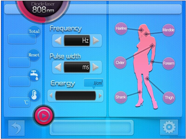 2000W High Power Laser Diode 808nm Hair Removal / 808nm Diode Laser Hair Removal Machine 12*20mm Big Spot SIze