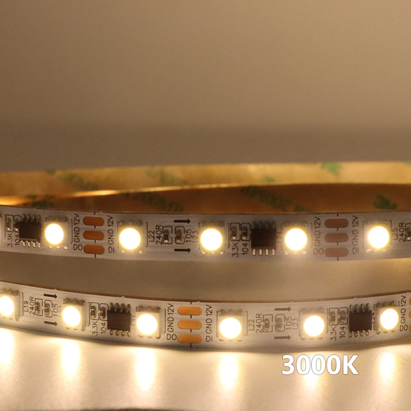 Ws2811 IC 5050 Warm White LED Strip , Flowing Single Colour LED Light OEM
