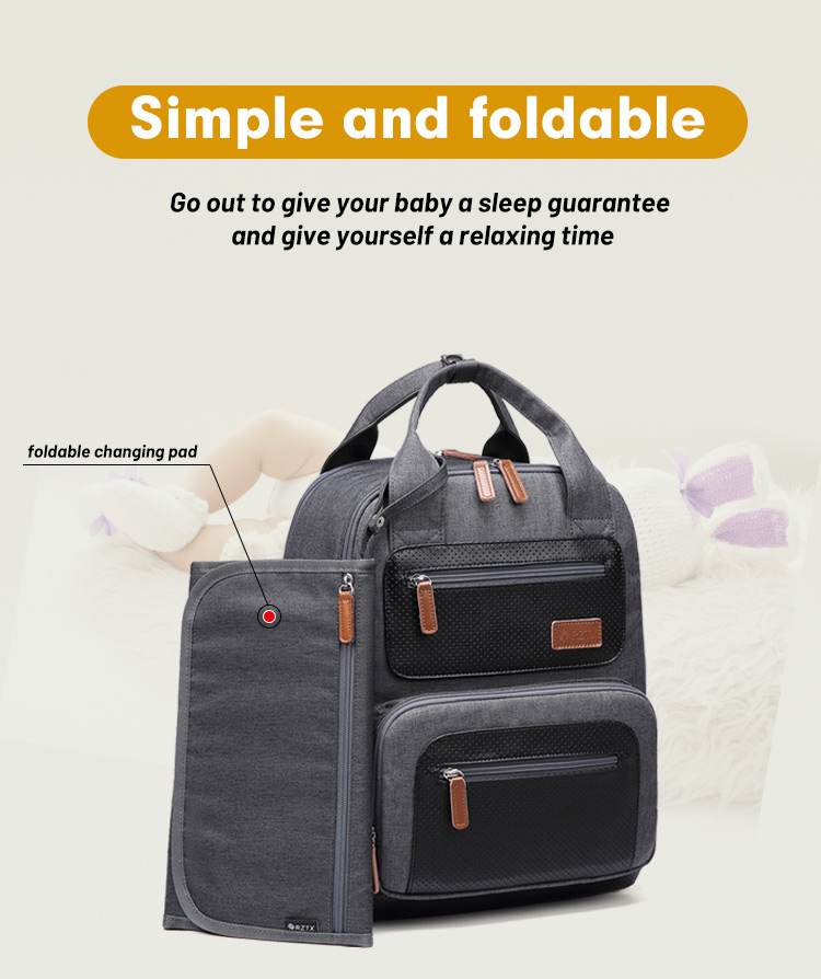 20L-35L Soft Handle Multifunctional Diaper Bag Backpack 31*17*40cm