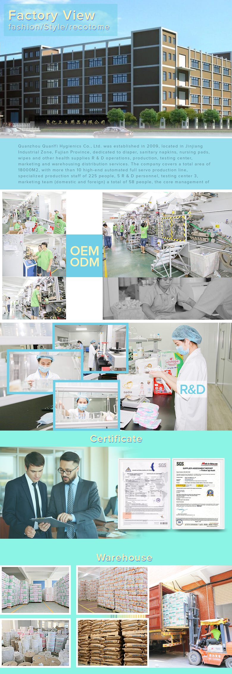 Soft Care Sanitary Pad with 7g Absorbency Made by Experienced Sanitary Napkin